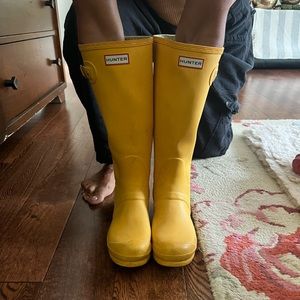 Yellow Hunter Boots